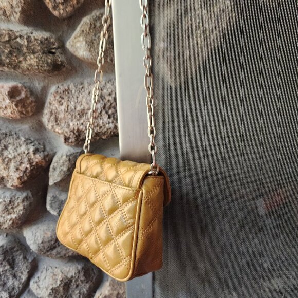 Banana Republic Gold Quilted Mini Shoulder Bag - Picture 9 of 14